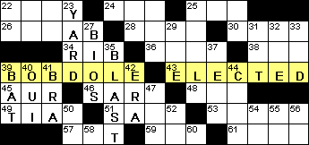 crossword election nyt times dole bob york clinton elected solution